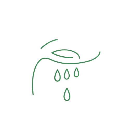 Ilustración de axila con gotas de sudor